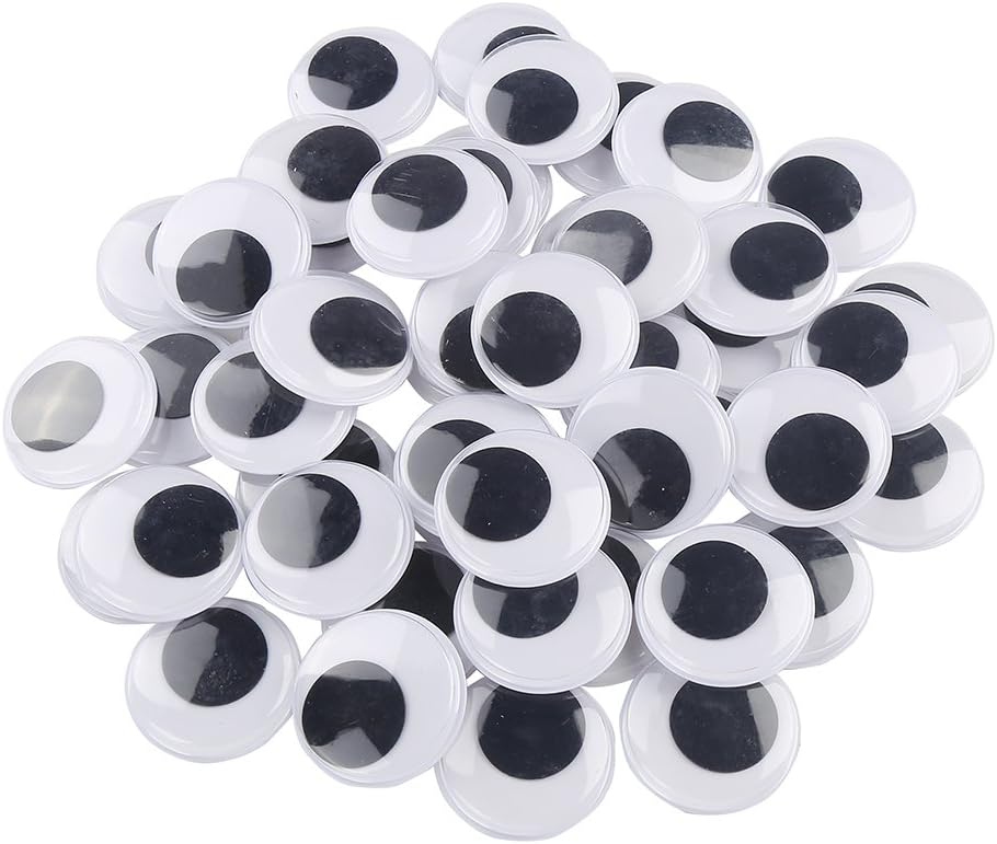 DECORA 20mm 500pc Round Wiggle Googly Eyes with Self-Adhesive