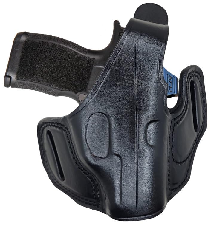 Sig P365 OWB Leather Holster with Red Dot - P365 Red Dot Holster - P365 Leather Holsters Optic Cut - for Sig P365X XL SAS Macro, S&W CSX, Rgr LCP LC9s EC9s, Kahr CW9 Pistols - Optic SigP365
