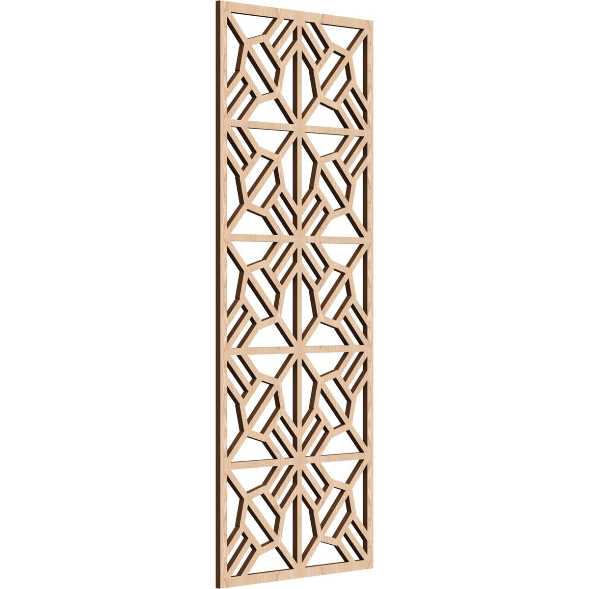 17 3/8"W x 44 3/8"H x 3/8"T Auburn Decorative Fretwork Wood Wall Panels, Red Oak