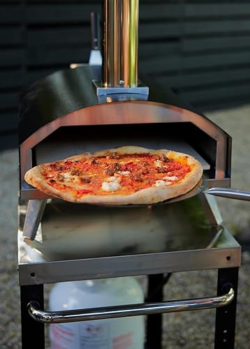 Miniatura 2 de Stoke Horno de pizza de leña al aire libre  Parrilla de pizza portátil de acero inoxidable, pellets de madera para cocinar al aire libre, hornos de