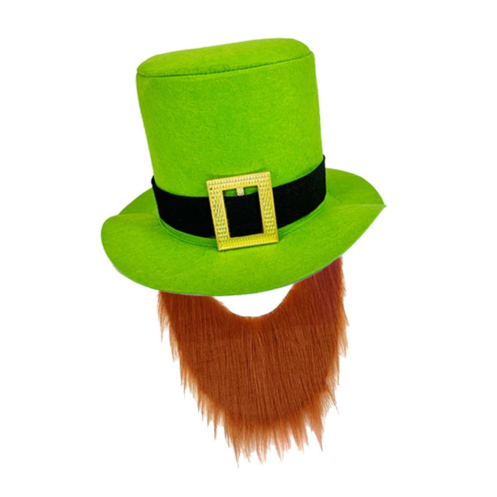Kalttoy Ribbon Irish Hat with Mustaches Beards Irish Festival Outfit Accessories for Men Women Festival Celebration Hat