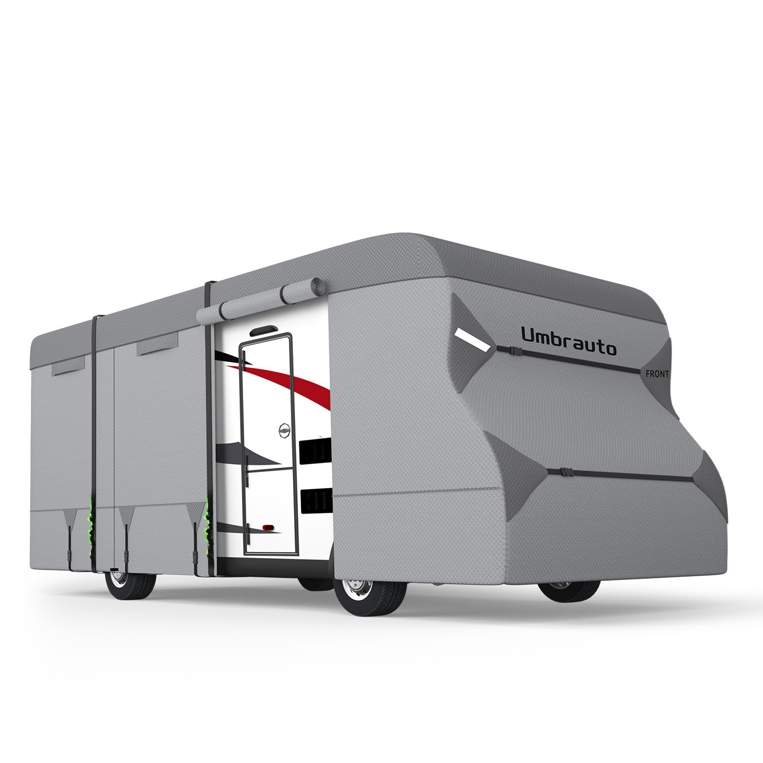 Umbrauto Class C RV Cover Upgraded 7 Layers Anti-UV Top Panel Motorhome Cover Windproof Camper Cover Fits 20' to 23' Motorhome with 2Pcs Extra Straps, Adhesive Repair Patches, 6 Gutter Covers