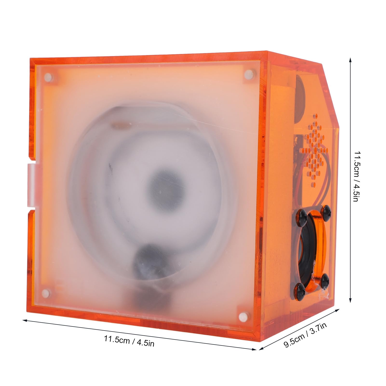 TOPINCN Ferrofluid-Sound-Visualizer-Lautsprecher, Bass-Lautsprecher, Ferro-Fluid-Sound-Visualizer-Lautsprecher, Leichter Ferrofluid-Lautsprecher, Music Mate, Tanzende (ORANGE)