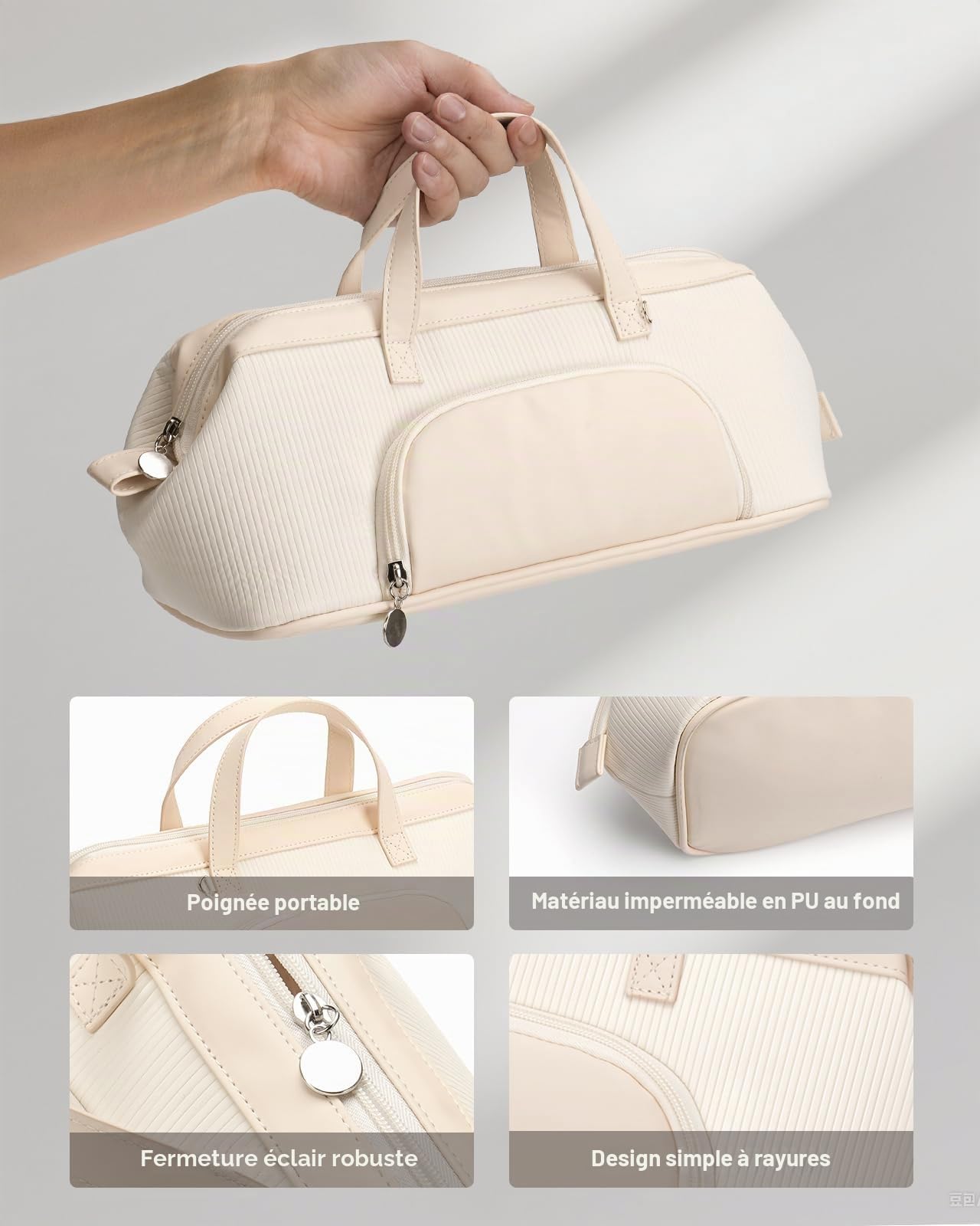 Sac de voyage pour styler Dyson Airwrap/Shark Flexstyle et accessoires, étui de transport pour sèche-cheveux, sac de rangement portable, sac organisateur léger et compact avec poche extérieure