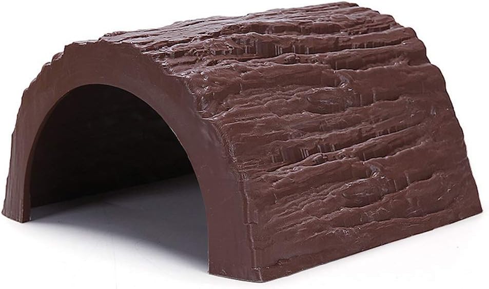 Reptile Hideout, Reptile Cave Box- Habitat Decor Turtle Lizard Snake Spider Hideouts Reptile Box Accessories Ornaments (White)