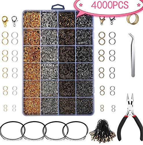 Chytaii. Anneaux de Jonction Accessoires de Bijoux DIY Kits de Bijoux Outils de Bijoux Matériel pour Bijoux Perles Kits de Perles Outils pour Perles Réparation Perles et Assortiments