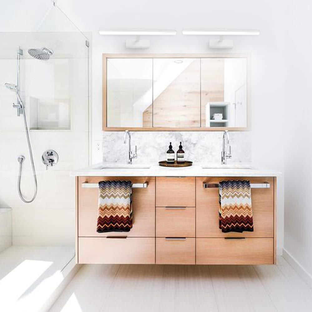Klighten Lampada a Specchio a LED Bagno 12W 585lm Lampada Armadio Specchio Applique da Parete Moderna Illuminazione da Bagno Bianco Neutro 5500K IP44