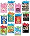 Birthday Party Gift Bags Set of 12 Large Gift Bags w/ Glitter, Tags, Stars, Stripes and Spots Design, and Tissue Paper for Kids, Girls, Boys, Women, Men