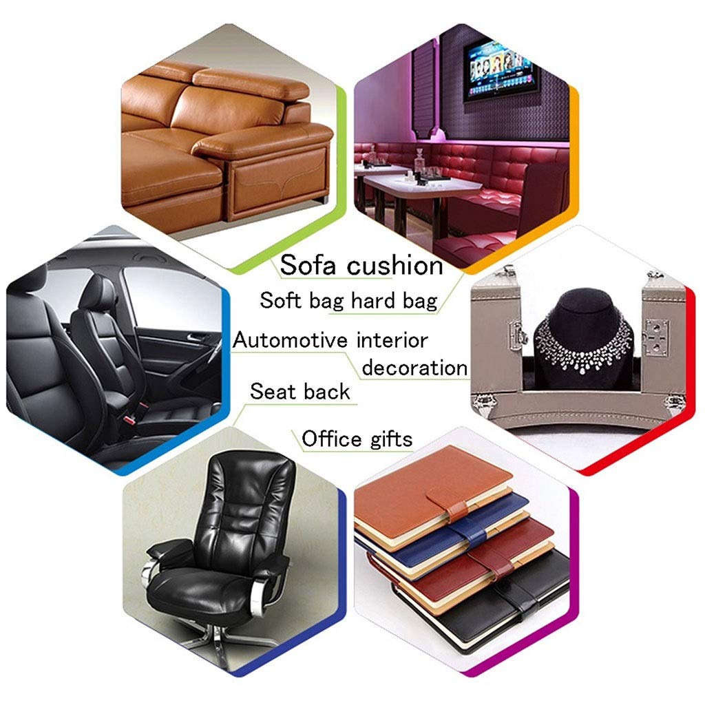 Tela para tapizar por Metros Polipiel | Sky | Cuero Sintetico | Ideal Sofas, sillones y Cojines | Ancho 160cm # Colour: Yellow, Size: 1.6x1m/5.25x3.28ft(Khaki,1.6X3m)