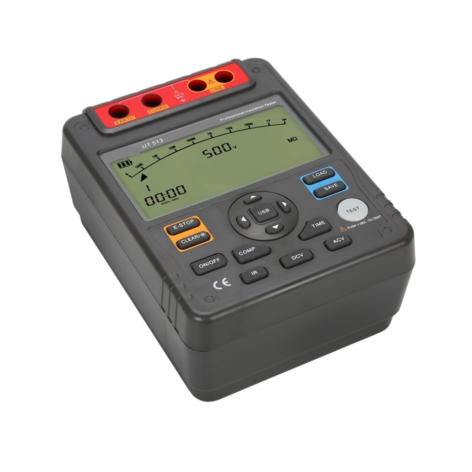 Testeur De Résistance D'isolement UT513 Compteur Électrique Voltmètre CA CC Plage Automatique Maintien Des Données Numériques