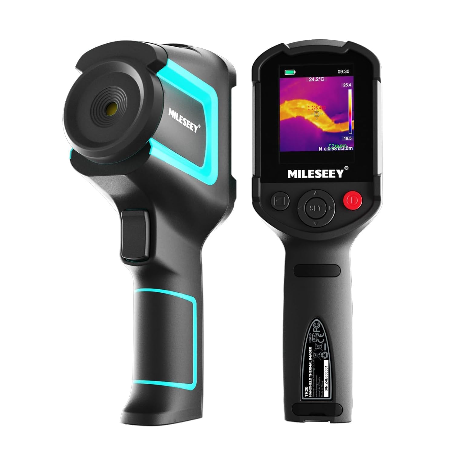 MiLESEEY TR20 Wärmebildkamera, 320 x 240 Auflösung Thermal Camera, 50Hz-Aktualisierungsrate, NETD ≤40mk, tragbare Handheld-Wärmebildkameras mit automatischer Hot/Cold Spot Tracking