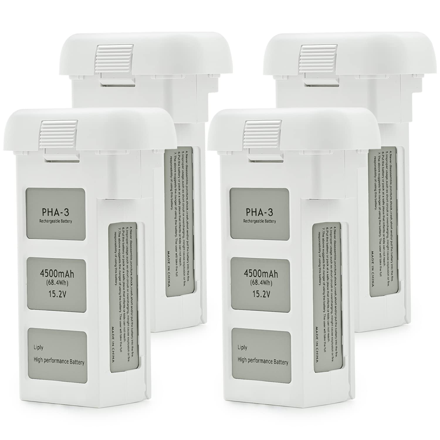 Amazon.com: (4 Pack) Replace DJI Phantom 3 Battery, 15.2V 4500mAh