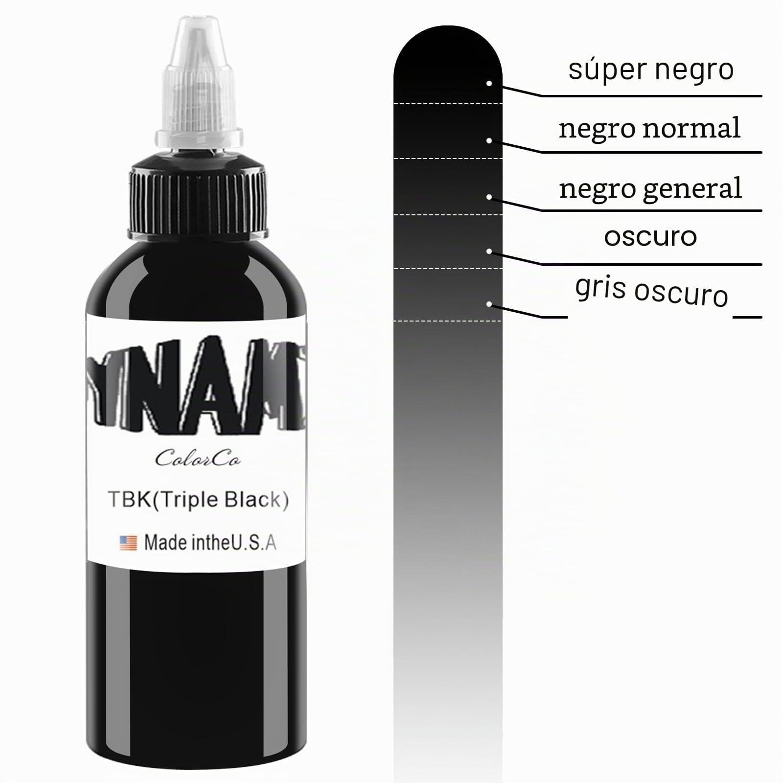 2 botellas de tinta negra pura para tatuajes, tinta negra verdadera para tatuajes humanos o piel experimental (30 ml)