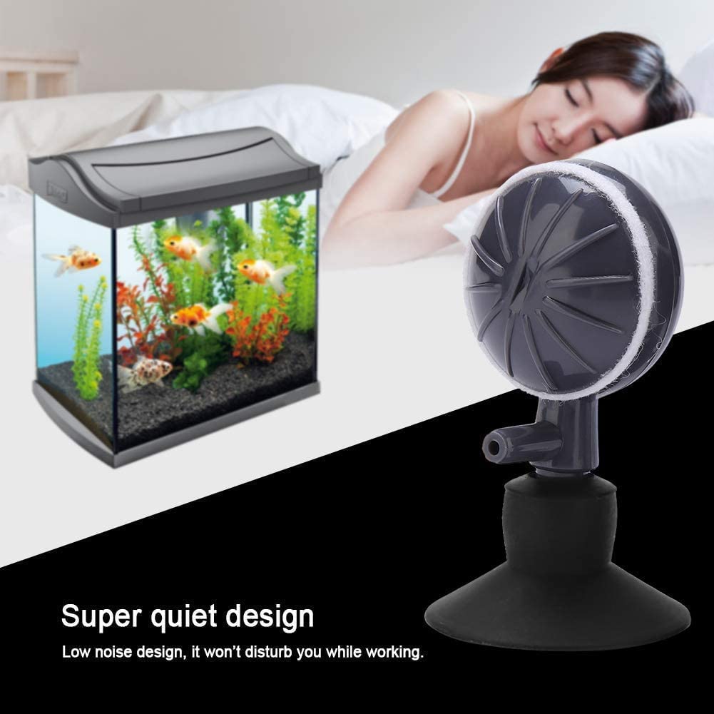 WANGCL Lot de 2 pierres à air à bulles - Disque rotatif - Diffuseur d'oxygène réglable - Pompe d'aération avec ventouses pour aquarium - Pompe hydroponique
