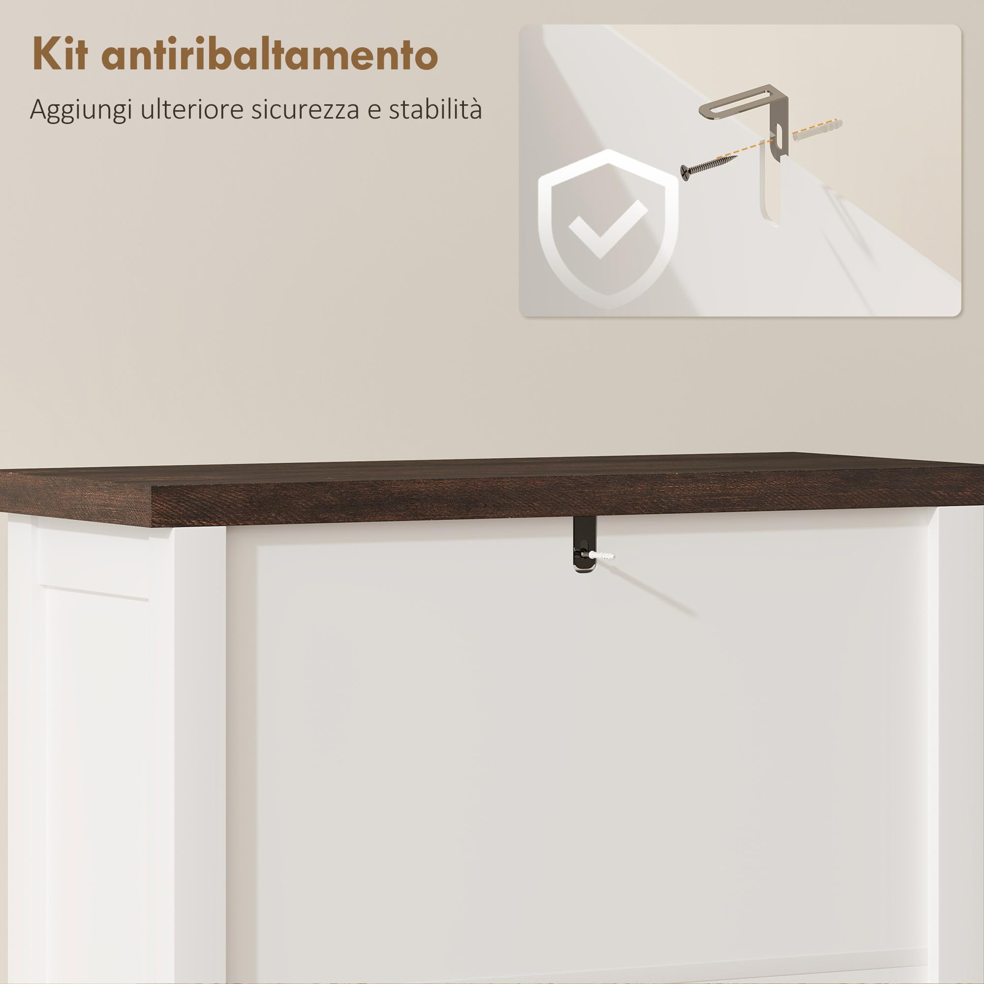 HOMCOM Scarpiera Salvaspazio Slim 2 Ante a Ribalta 8-12 Paia Bianco | Scarpiera Ingresso, Ripiani Regolabili, Porta Scarpe, Design Rustico, per Corridoio Soggiorno Ingresso