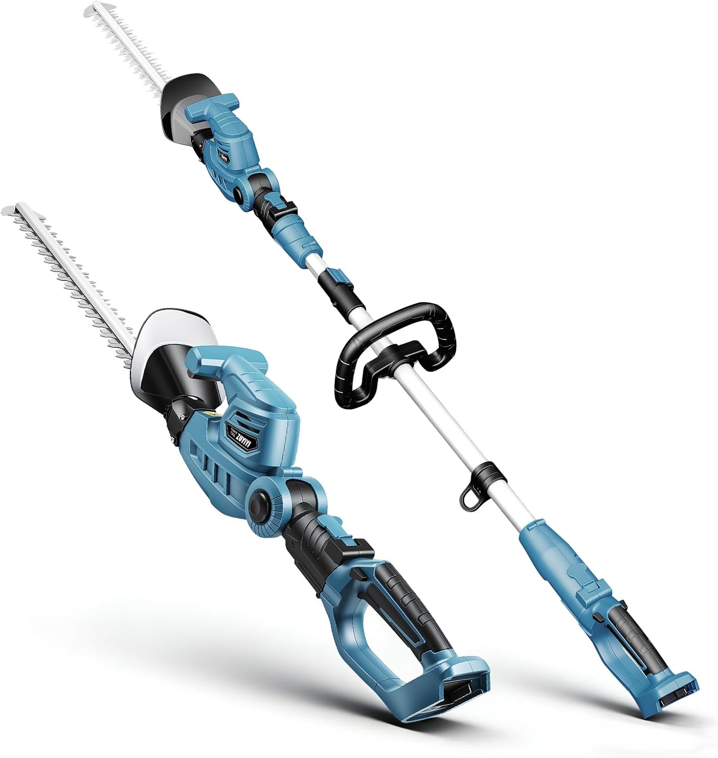 Pole Hedge Trimmer Cordless for Makita 18V Battery, 2-in-1 Handheld & Long Reach Hedge Trimmer w/ 8.5FT Extension Pole, 20" Dual-Action, 3/4" Cutting Capacity, 150° Adjustable Head (Tool Only)