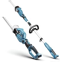 Pole Hedge Trimmer Cordless for Makita 18V Battery, 2-in-1 Handheld & Long Reach Hedge Trimmer w/ 8.5FT Extension Pole, 20" Dual-Action, 3/4" Cutting Capacity, 150 Adjustable Head Tool Only