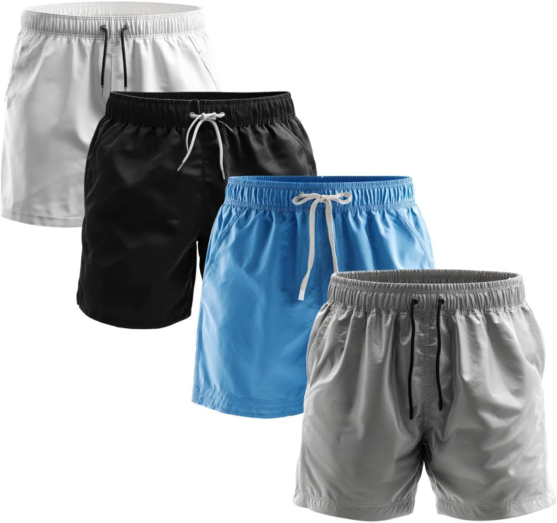 Shorts Masculinos Kit 4 Bermuda Praia Academia Tecido Grosso
