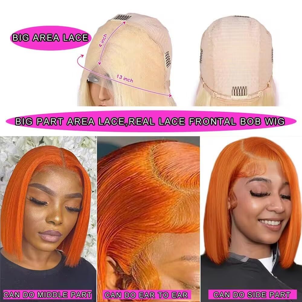 Amazon.com : Wear and Go Glueless #350 Ginger Orange 13X4 HD 