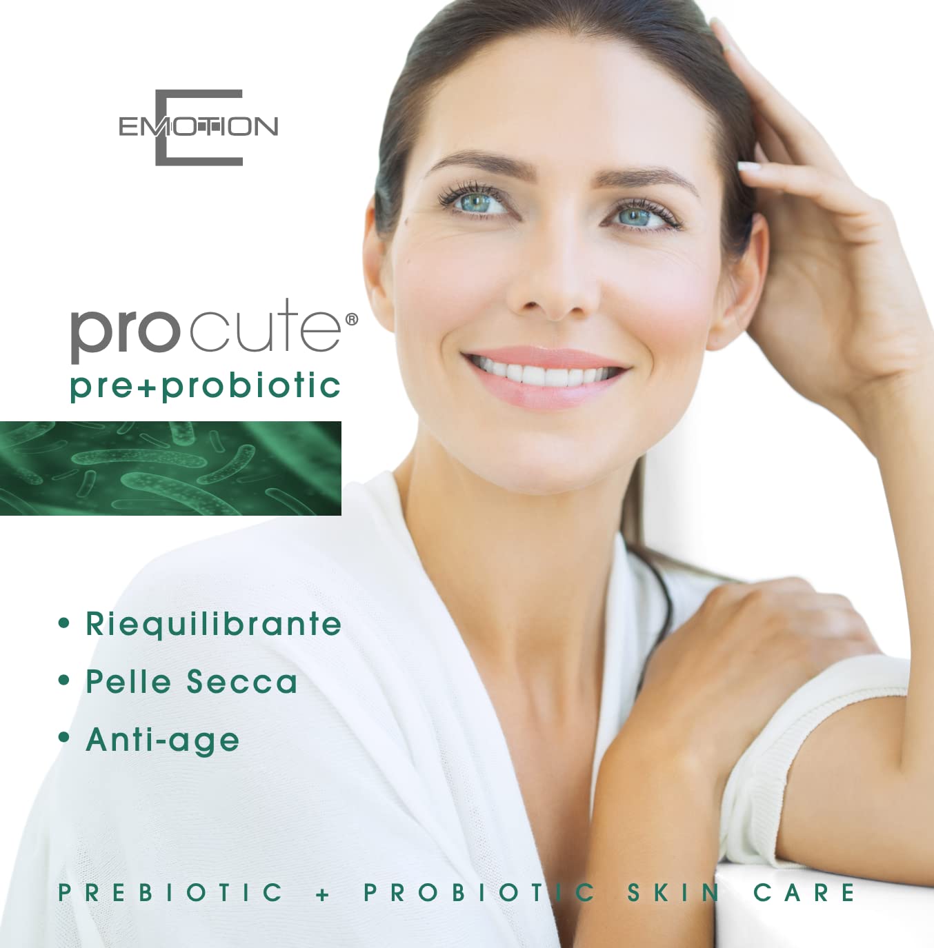 PROCUTE Siero viso dermobiotico riequilibrante, idratante, antiage con Pre e Probiotici.Per pelli ruvide, disomogenee con rossori o secchezza localizzati. Formato 30 ml airless. Formula biologica