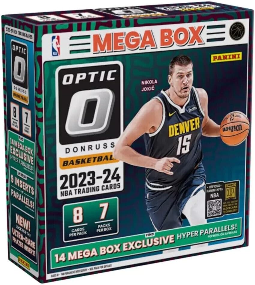 2023-24 Panini Donruss Optic Basketball Mega Box (56 Cards/Box) Hyper Parallels Sealed - Image 1