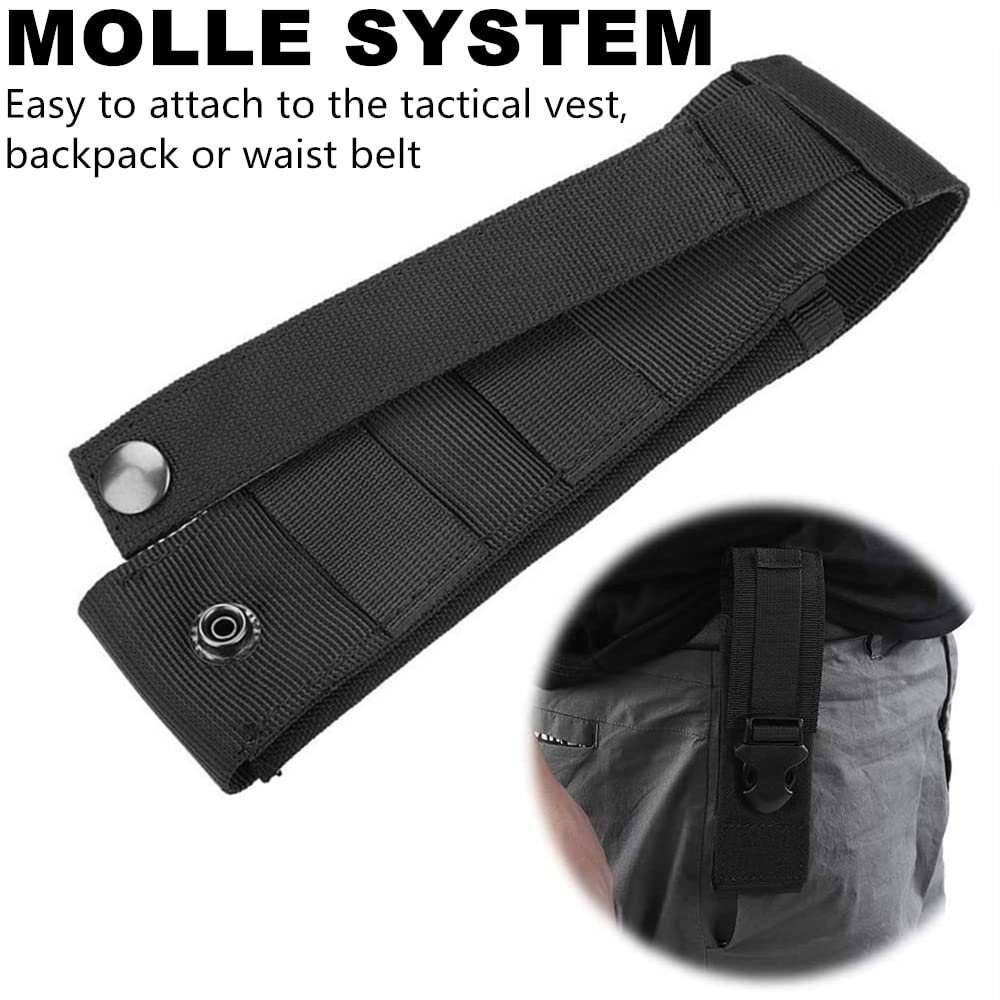 Étui Lampe De Poche Tactique En Nylon - Support Molle Pour Camping, Randonnée Ou Usage Quotidien
