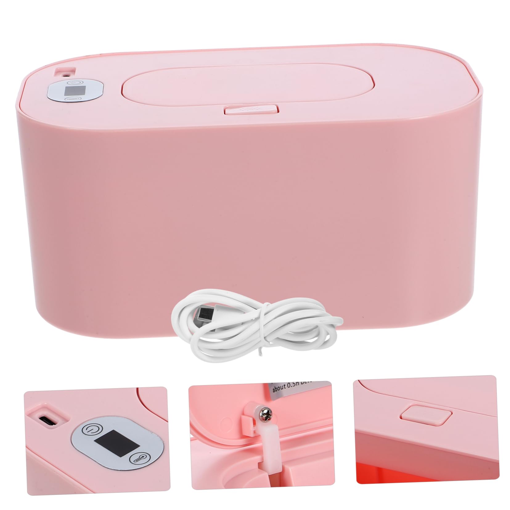 ABOOFAN Calentador de Toallitas Húmedas para Calentar Pañitos Húmedos para Bebés Temperatura Constante y Fácil de Usar, Caja de Abs Hogar