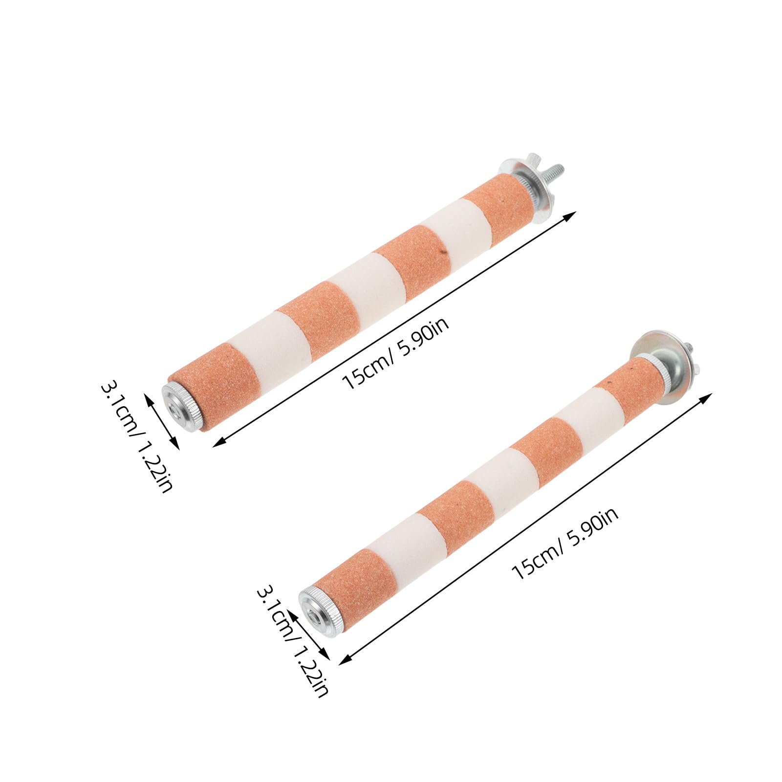 DOITOOL 4 Piezas de Percha para pájaros, Soporte para Loros, Palo para Pata de Loro, Juguete para Masticar, Jaula, Accesorios para cacatúas, cotorras, Suministros