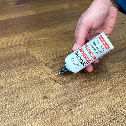 Floor-Fix Pro - Groove Gasket | Flüssigdichtung für Laminat- und Parkettböden | Verwendung nach Squeaky Diagnostic Kit | Nicht brennbar & sicher, 120ml, Holzlaminat