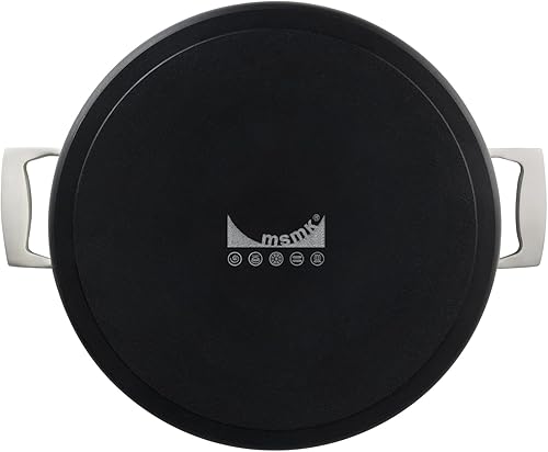 Miniatura 13 de MsMk Olla de 6 cuartos de galón con tapa de vidrio, quemada también antiadherente, duradera antiadherente, apta para horno hasta 700 °F, inducción