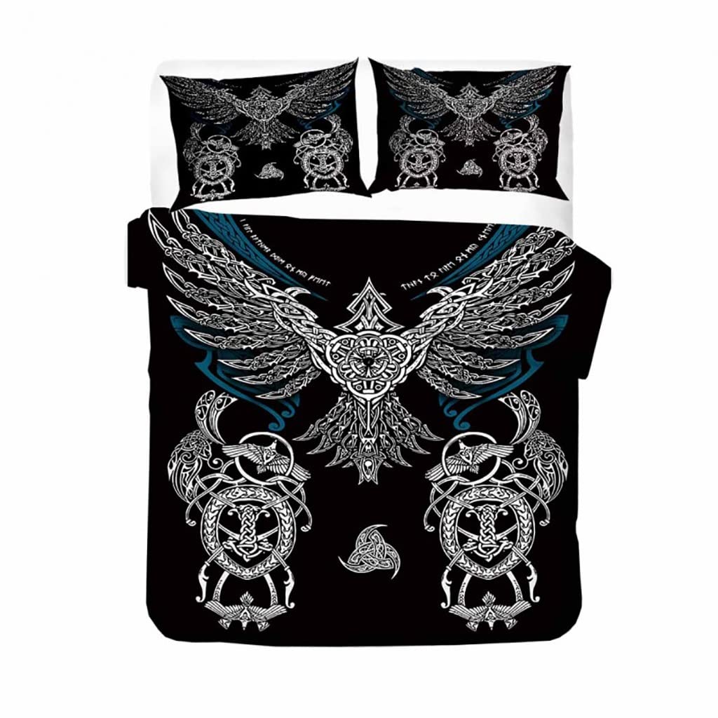 Parure de lit vintage en microfibre douce avec motif marteau de Thor et impression 3D premium