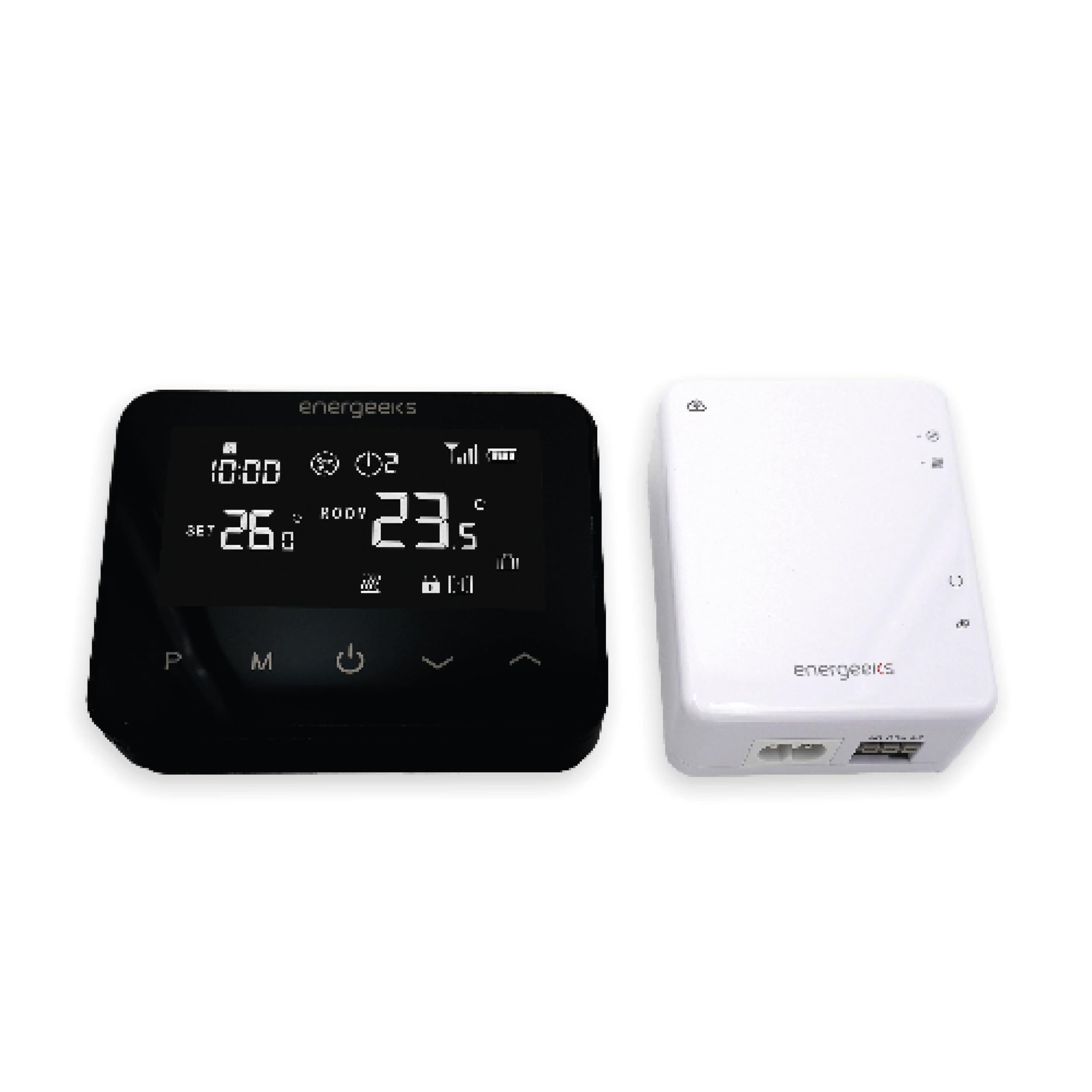 Energeeks Phoenix - Inteligentny termostat WiFi - Automatyczny i programowalny - Kompatybilny z kotłami gazowymi, benzynowymi, pelletowymi i ogrzewaniem podłogowym - Pilot z aplikacją - Kompatybilny z