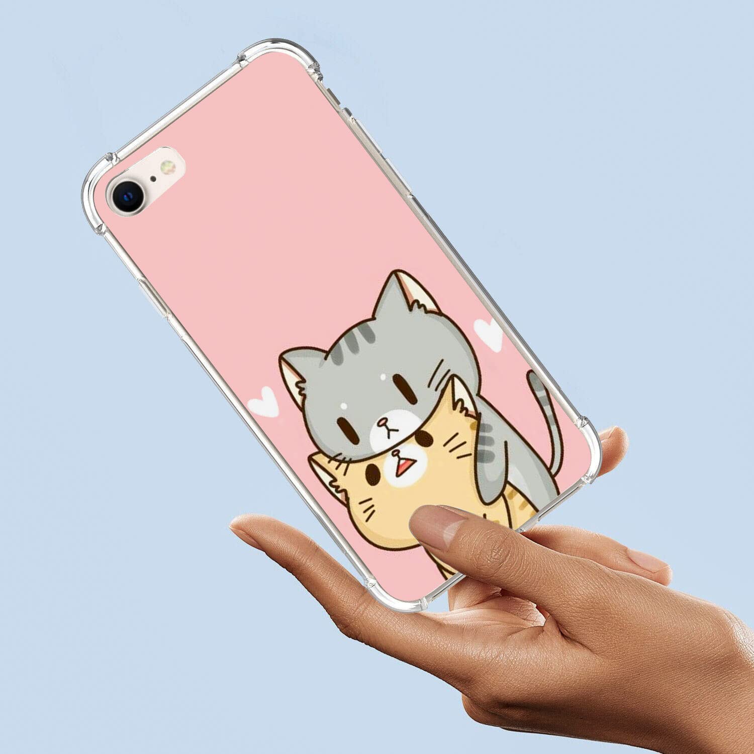 Amazon.com: Beaucov Case for iPhone SE 3rd Gen 2022, Green Cat 