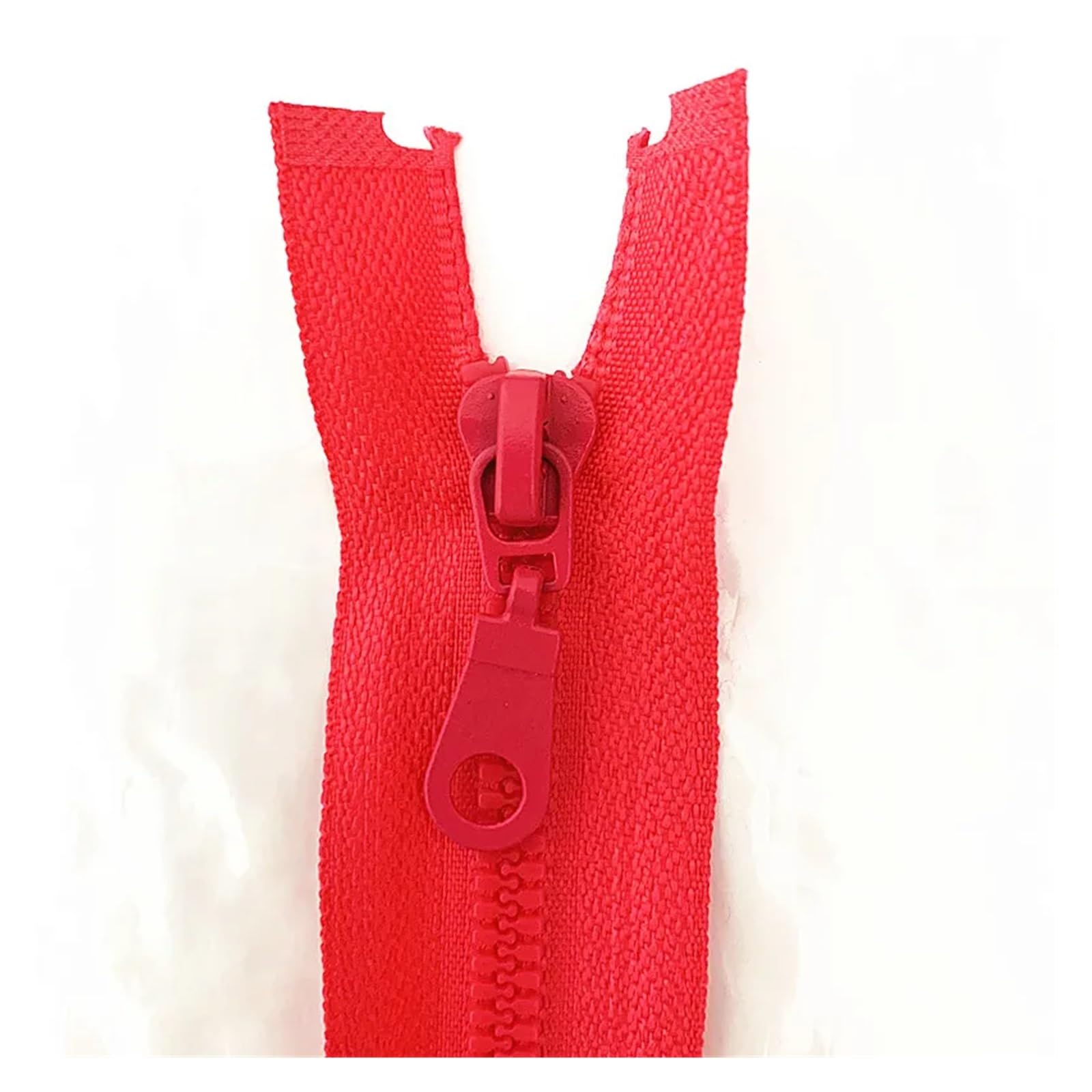 Zippers Nylon Coil, Resin Plastic Zipper Automatic Lock for Sewing Garments Multicolor 55cm (22 Inch) 3mm Width Pack of 2(Rose Red)