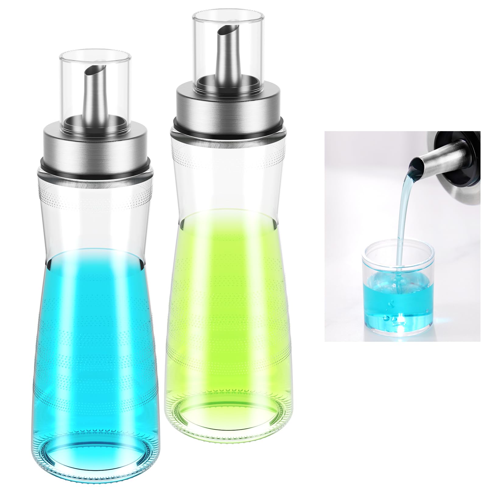 NiHome 2-Pack 10oz Leakproof Glass Bottles Mouthwash Dispensers for Everyday Family Use, Easy Pour Design with Built-In Mouthwash Cup and Dust Cover, Spill-Free and Space-Saving for Clean Countertops-image-37