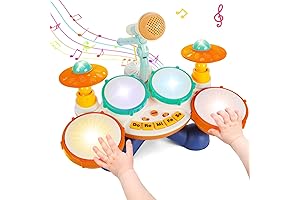 Toddler Drum Set for 1-3 Year Olds - Ages 1-3 with Microphone