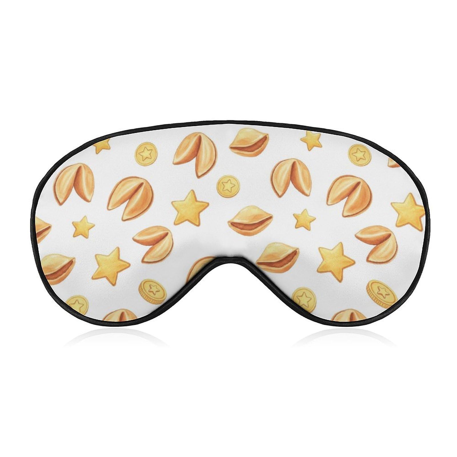 Sleep Mask Blackout Eye Mask for Sleeping Golden Cookies Night Blindfold for Men Women