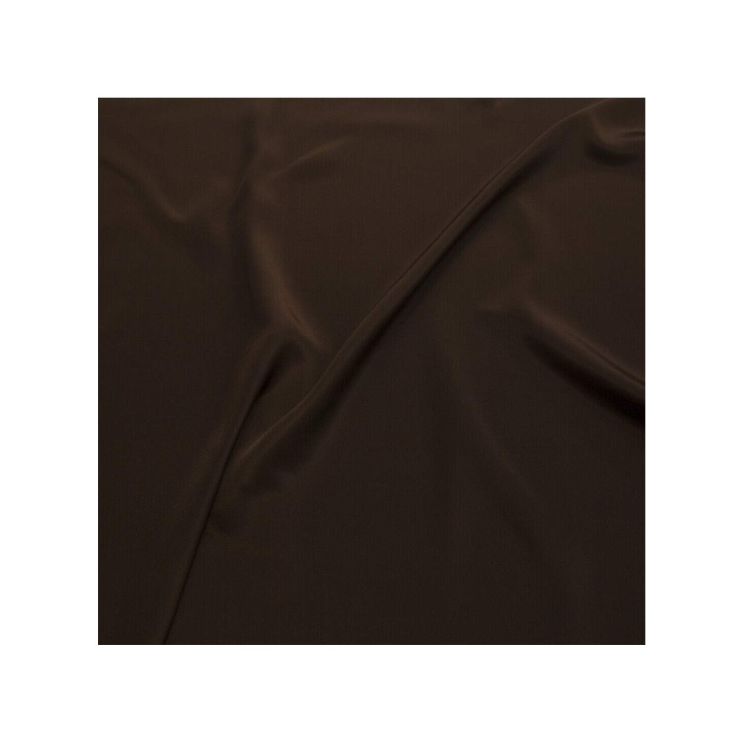 Fabrics King Online Brown Premium Crepe De Chine Fabric Silky Plain Dyed 45" - 112Cm Wide Per Metre (, 1 Metre)