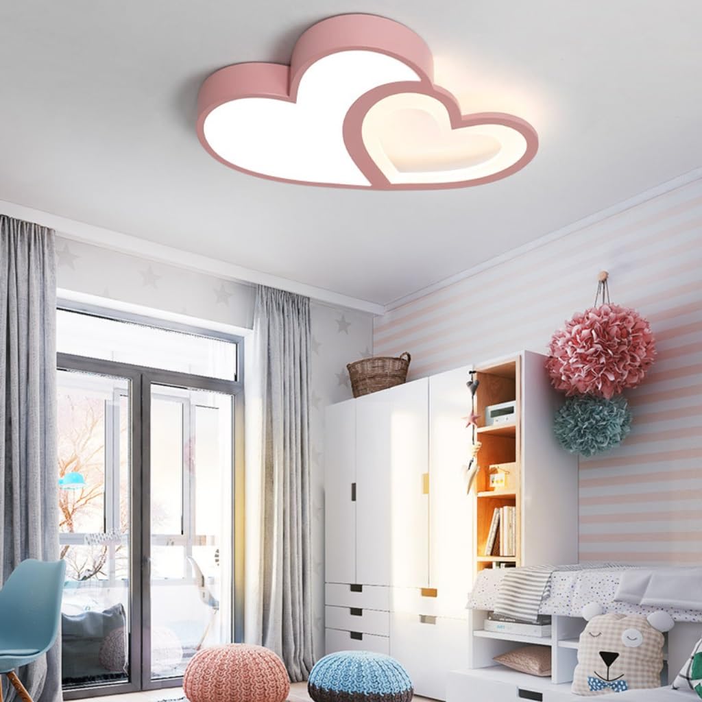 LED Deckenleuchte Kinderzimmer Lampe Decke Love Deckenlampe Deckenleuchten Für Kinder Mädchen Babyzimmer Jugendzimmer 60cm,3000-6000K (Color : Blau)