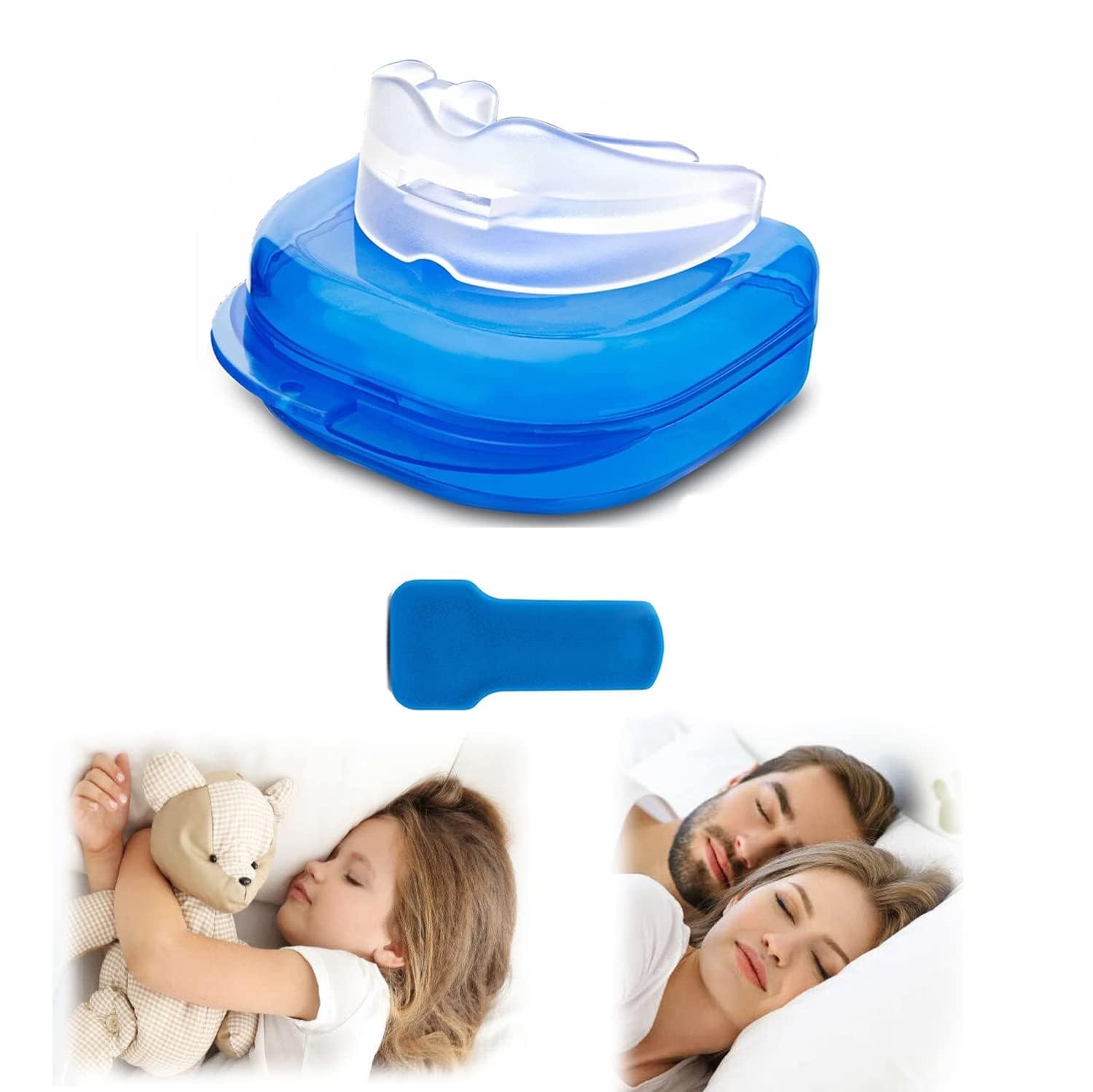 Khazna Anti Snoring Mouthpiece,(1 Pack) Adjustable Jaw Positioning, Grinding Mouthpiece Night Time Teeth Mouthguard & Sleeping Bite Guard
