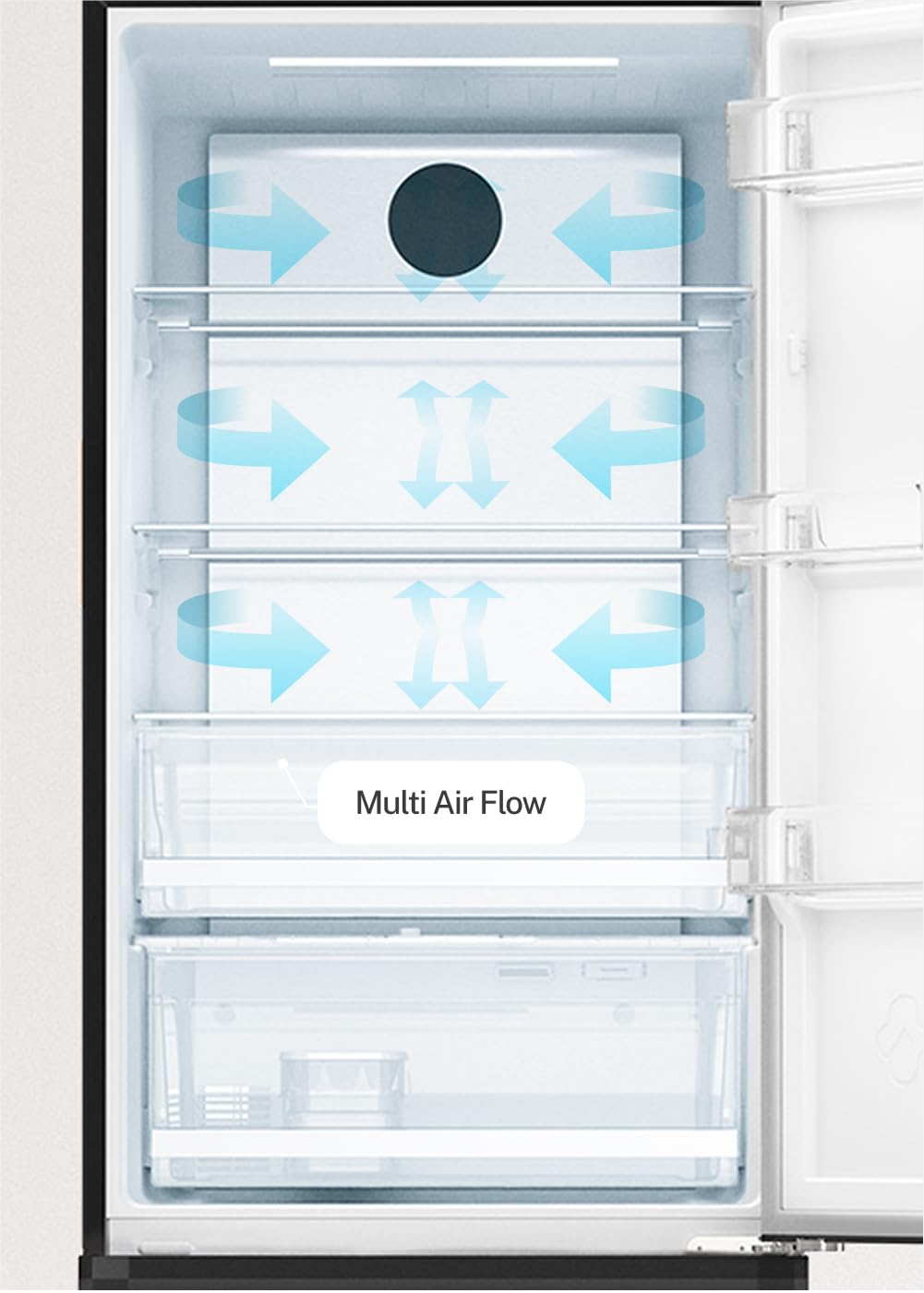 CREATE / FRIDGE STUDIO COMBI PRO 402 / Réfrigérateur combiné 402L sable / 60 x 63,8 x 190,9 cm/No frost, Space Pro et Care+, antibactérien, commande tactile électronique, 158W