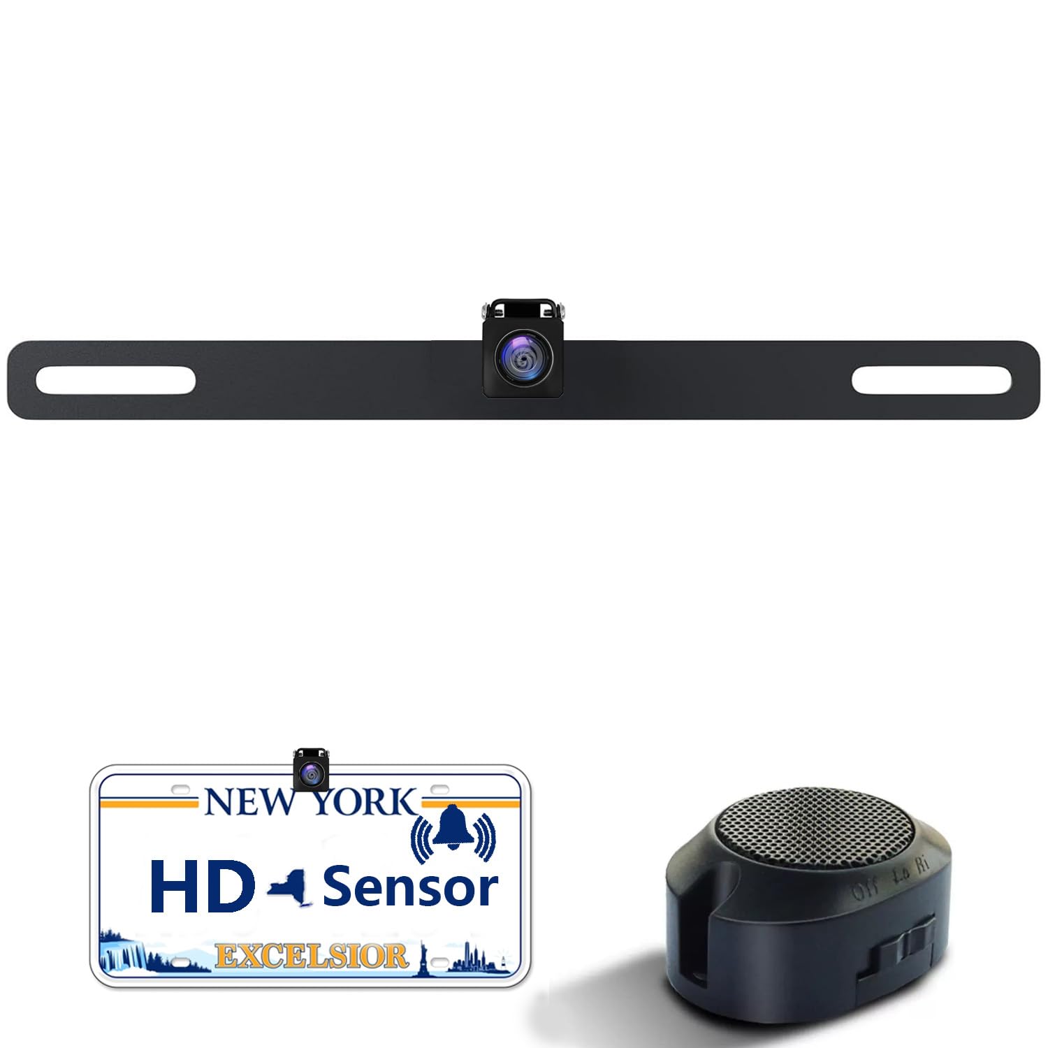 Alarm Sensor AHD License Plate Backup Camera Rear View Reverse Camera Universal for Pickup Truck Car SUV 170 Degree Perfect Angle Night Vision IP69 Waterproof DLDZJ01