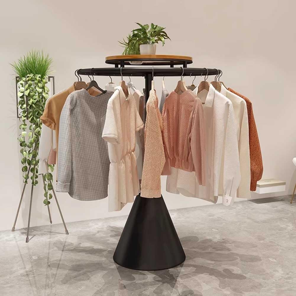 Amazon｜物置棚付き回転可能な円形ハンガー、 スタンドアロン円形