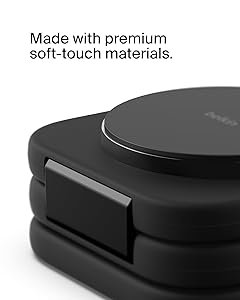 Belkin MagSafe Charger Compatible 3-in-1 Magnetic Charging Travel Pad 15W-BoostCharge Pro Foldable Qi2-Certified Wireless Charger, MagSafe-Compatible Charger for iPhone 16 Series, Apple Watch, AirPods