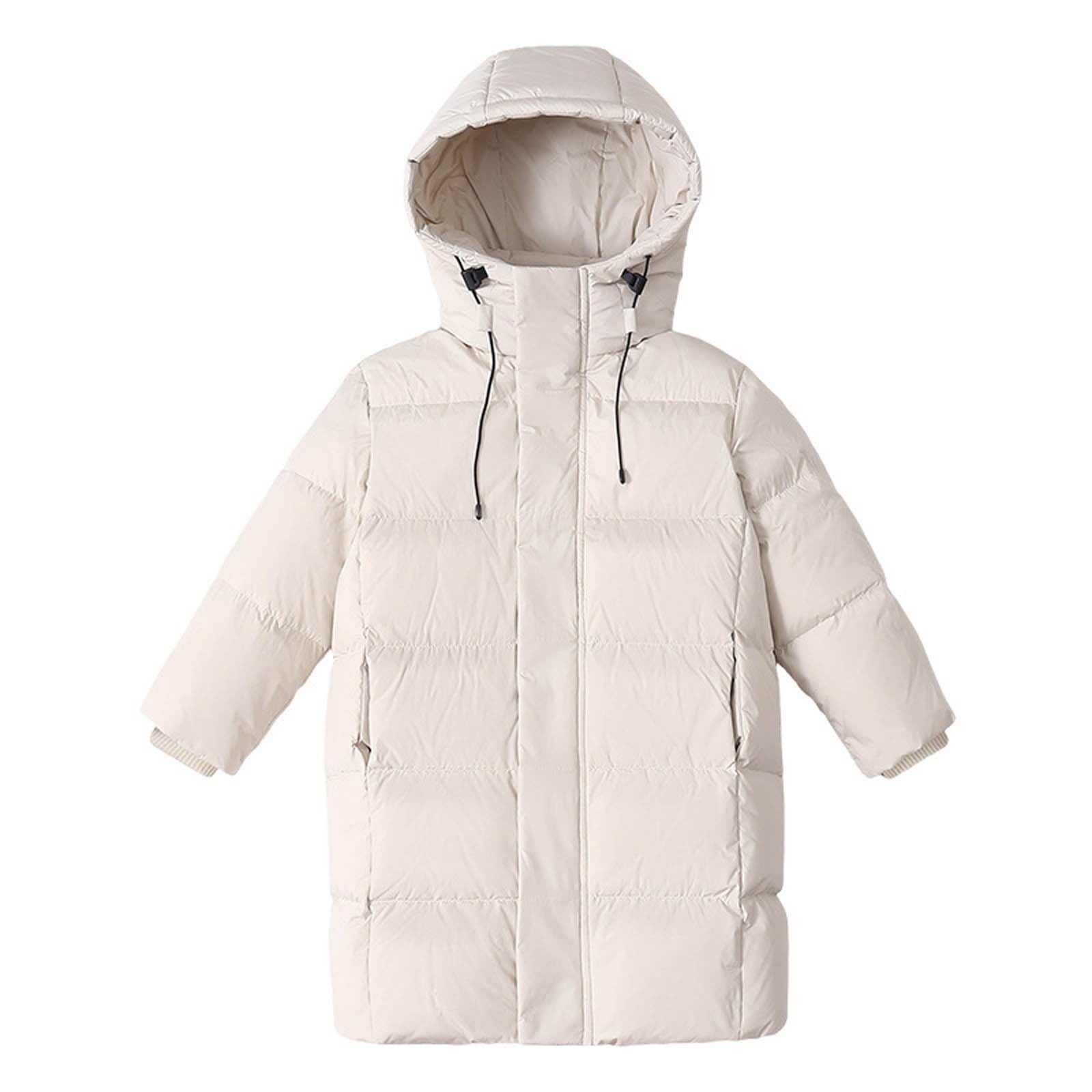 Veste d'hiver chaude et légère pour fille – Manteau thermique matelassé à capuche pour enfants – Vêtement d'extérieur rembourré – Chauffe-corps pour la randonnée et la marche – 4 à 13 ans