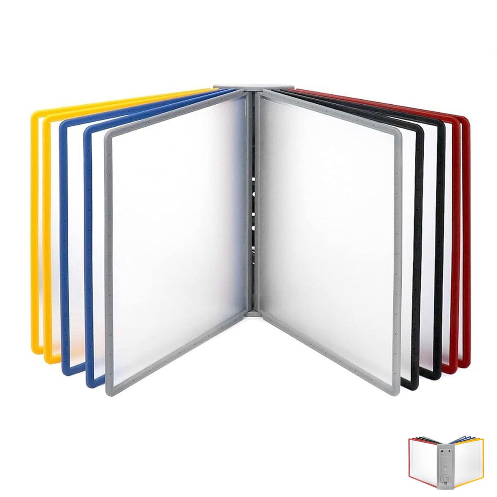 Schreibtisch-Sichttafelsystem - Tisch-Sichttafelsystem, Stabiler Sichttafel-Tischständer, 20 Seiten/40 Seiten, Briefgröße, Für Büro-/Schulausstellung Und Aufbewahrung Von A4-Dokumenten