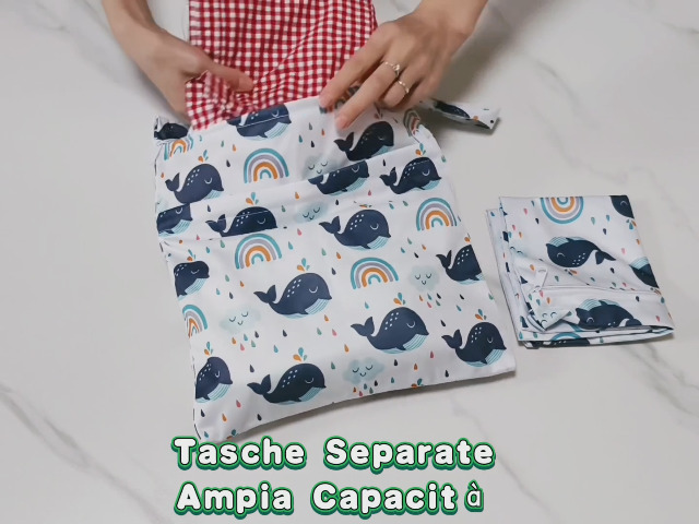 Borsa Per Pannolini Impermeabile - 2 Pezzi Riutilizzabili Per Viaggi E Piscina