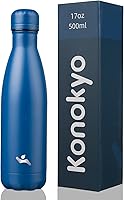 Vista 1 de Insulated Water Bottles,17 oz Double Wall Stainless Steel Vacumm Metal Flask for Sports Travel,Blue