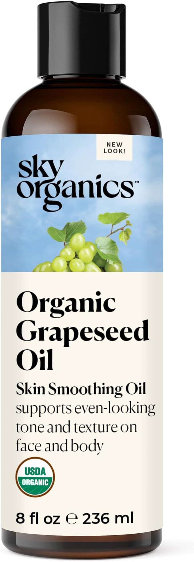 Brooklyn Botany Grapeseed Oil for Skin, Hair and Face 100 Pure and Natural Body