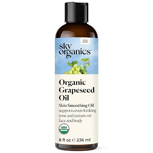 Sky Organics Aceite orgánico de semilla de uva para la cara 100 puro y prensado en frĂo certificado USDA orgánico para hidratar aclarar e iluminar 8 Sky Organics Aceite orgánico de semilla de uva para la cara 100 puro y prensado en frĂo certificado USDA orgánico para hidratar aclarar e iluminar 8